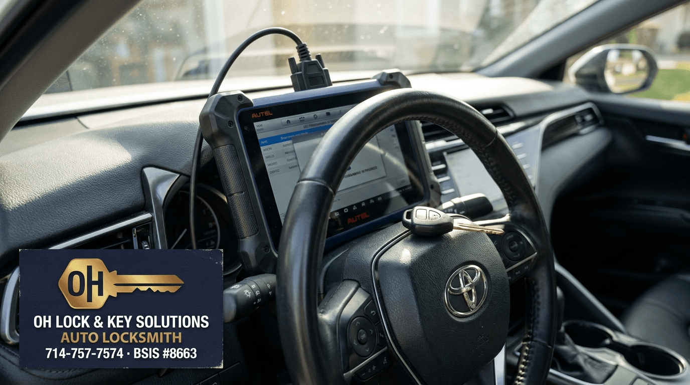 Auto Locksmith by OH Lock and Key Solutions — Orange County, CA (BSIS #8663).